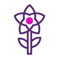 flower icon duotone pink purple colour mother day symbol illustration. vector