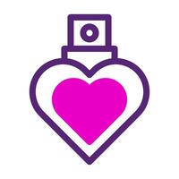 perfume icon duotone pink purple colour mother day symbol illustration. vector