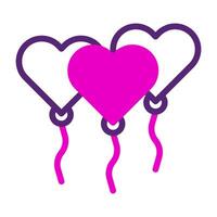 balloon icon duotone pink purple colour mother day symbol illustration. vector