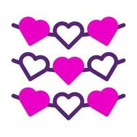 decoration icon duotone pink purple colour mother day symbol illustration. vector