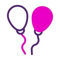 balloon icon duotone pink purple colour mother day symbol illustration. vector