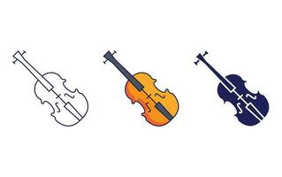 violín vector icono