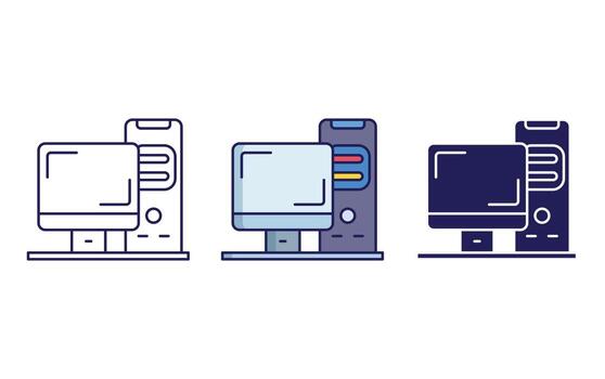 escritorio computadora vector icono