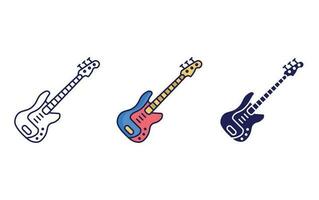 bajo guitarra vector icono