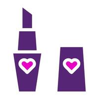 lipstick icon solid duocolor pink purple colour mother day symbol illustration. vector