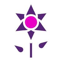 flower icon solid duocolor pink purple colour mother day symbol illustration. vector