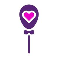 balloon icon solid duocolor pink purple colour mother day symbol illustration. vector