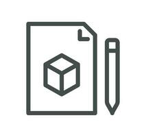 Abstract product related icon outline and linear vector. vector