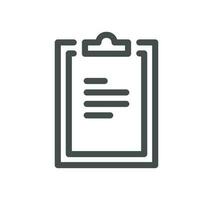 Clipboard related icon outline and linear vector. vector