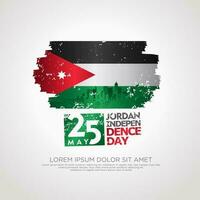 Jordan independence day greeting card template vector