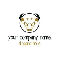 Cow face logo vector. vector