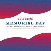 Happy Memorial Day Background design free vector, National American Holiday Illustration Design, vector