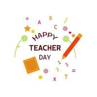 Happy Teacher's Day Greeting Card vector