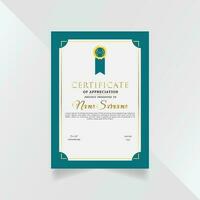 Professional and premium certificate template design vector