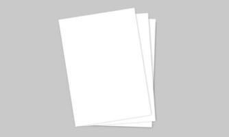 vector blanco sábana de papel. realista blanco a4 formato papel modelo con sombra. volantes, cubrir, folleto Bosquejo diseño.