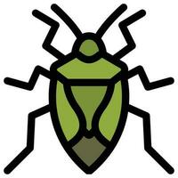 Filled outline icon for stink bug. vector