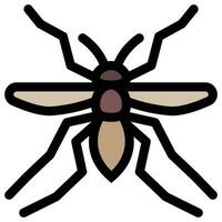 plano color icono para mosquito. vector