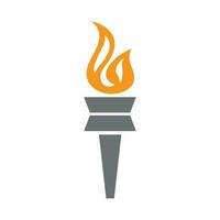 Torch icon logo vector