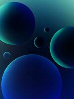 Three dimensional earth dark blue circle background vertical vector