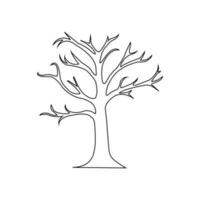 Line art Tree vector
