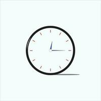 Clock icon in flat style, timer on color background. Vector design element