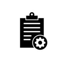 Technical check list vector icon. Checklist clipboard illustration sign. specification symbol.