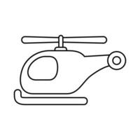 Helicopter vector icon. aircraft illustration sign. fly symbol. airline logo isolated on white background.