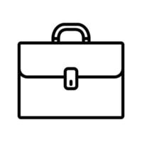 Briefcase vector icon. portfolio illustration sign. Bag symbol.