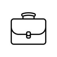 Briefcase vector icon. portfolio illustration sign. Bag symbol.