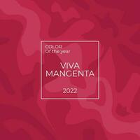 Viva magenta color de el año 2023. resumen líquido antecedentes con cuadrado marco. valores vector ilustración.