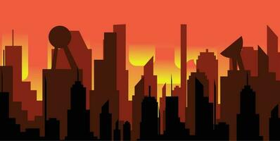 illustration vector graphic of urban city in mars