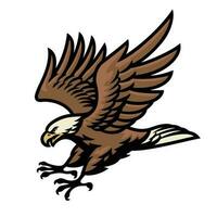 Aggressive Attacking Bald Eagle Logo vector
