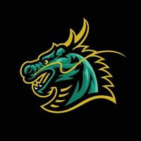 Dragon Head Mascot Sport and esport logo vector