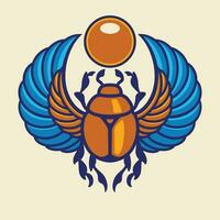 egipcio escarabajo símbolo logo vector