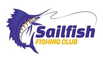 sailfish fishing club chasing the bait vector