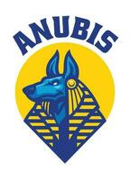 anubis cabeza Dios de Egipto logo vector