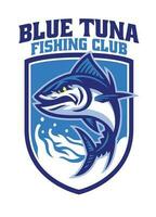 tuna fishing mascot logo vector