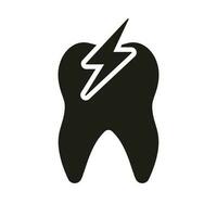 Toothache Silhouette Icon. Dental Treatment Solid Sign. Teeth Pain. Dentistry Symbol. Oral Healthcare Problem Glyph Pictogram. Tooth Ache, Sensitivity or Painful. Isolated Vector Illustration.