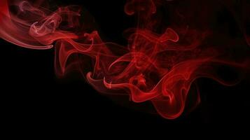 Red smoke on black background. Abstract colorful smoke on black background. photo