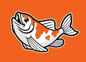 cute kawaii koi fish vector