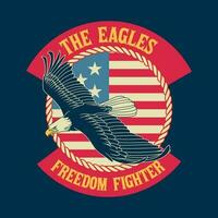 Vintage Style of American Eagle Shirt design vector