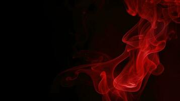 Red smoke on black background. Abstract colorful smoke on black background. photo