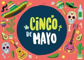 Design of Cinco De Mayo holiday celebration vector