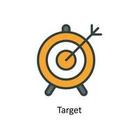 Target Vector Fill Outline Icons. Simple stock illustration stock