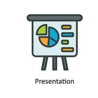 Presentation Vector Fill Outline Icons. Simple stock illustration stock