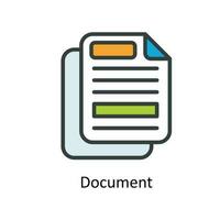 Document Vector Fill Outline Icons. Simple stock illustration stock