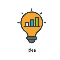 Idea Vector Fill Outline Icons. Simple stock illustration stock