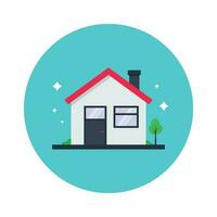 House flat icon vector private property illustration