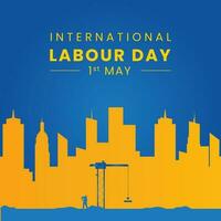 International Labor Day. Labour day. May 1st. Simple Minimal International labour Day Poster Illustration. vector