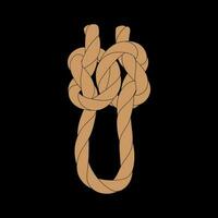 Rope Knots Borders Design Element. Vector illustration of Rope Knot. Rope Knot tamplate trainer